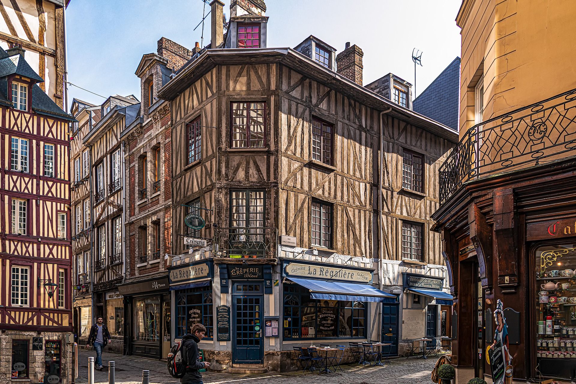 Maisons à colombages dans la ville de Rouen
