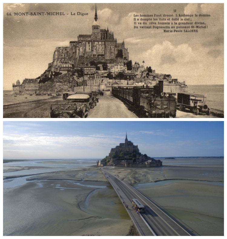 Evolution du Mont-Saint-Michel